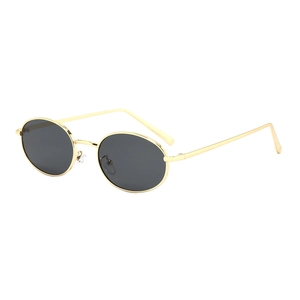 Retro Oval Cat Eye Sunglasses For Women Metal Frame PC Lens UV400 Protection Vintage Fashion Outdoor Eyewear