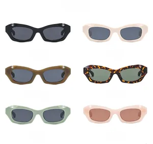 Aperçu matriciel de lunettes de soleil œil-de-chat en noir, beige, thé, écaille, vert et rose
