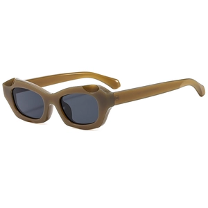 Lunettes De Soleil Yeux De Chat Géométriques Rétro Protection UV Matériau PC Et AC Mode Streetwear Hommes Femmes