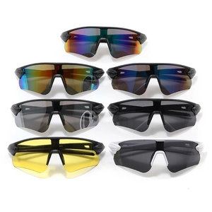 Lunettes de cyclisme avec protection UV et monture large en sept couleurs de verres