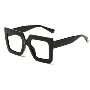 Women Square Large Frame Optical Glasses PC Plastic Anti Blue Light Fashion Minimalist Eyewear
