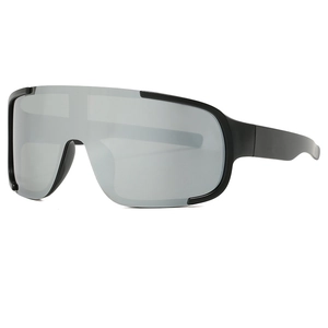 Oversized Shield Sports Sunglasses Windproof Cycling Eyewear UV400 Outdoor Fashion For Men Women Plastic Frame