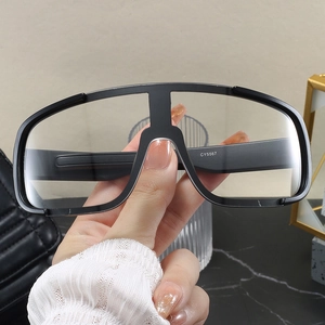 Large black frame sports goggles for skiing and cycling, lightweight ergonomic design