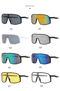 Collection of eight different lens colors for outdoor sports windproof cycling sunglasses
