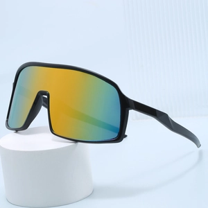 Oversized Sports Sunglasses One Piece Shield Lens Plastic Frame UV400 Windproof Fashion Cycling Eyewear For Men Women