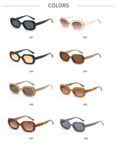Rasteranzeige mit acht verschiedenen Farbvarianten der Vintage Oval-Sonnenbrille