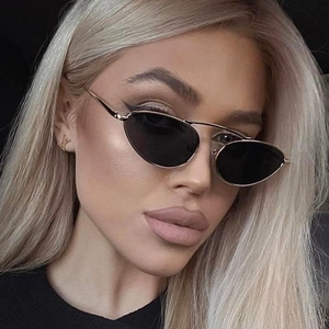 Oval Sunglasses Copper Alloy Metal Frame UV400 Protection Retro Punk Double Bridge Fashion Eyewear For Women Men