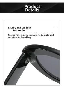 Close-up of durable metal hinge on vintage oval sunglasses with smooth joint detail