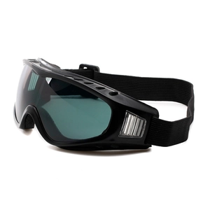 Tactical safety goggles with gray lenses and adjustable black strap for outdoor sports