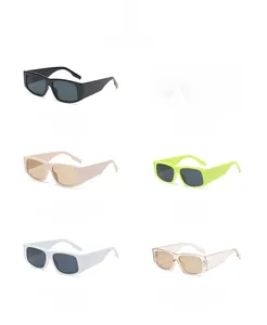 Detailed comparison of vintage wide-frame sunglasses in six diverse color options