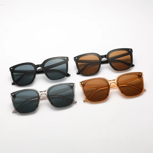 Lunettes de soleil carrées classiques pour femmes avec charnière métal et rivets étoile
