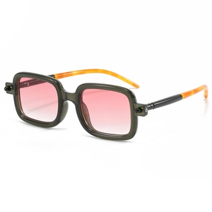 Lunettes De Soleil Rétro Carrées Verres PC Protection UV400 Monture Épaisse Mode Voyage Fête Plein Air Hommes Femmes