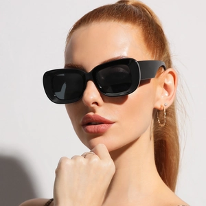 Retro Rectangle Sunglasses Resin Frame AC Lens UV400 Protection Y2K Vintage Fashion Streetwear For Men Women