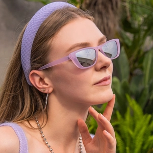 Fashion Cat Eye Sunglasses PC Plastic Frame UV400 Protection Street Photography Retro Trendy Eyewear Women