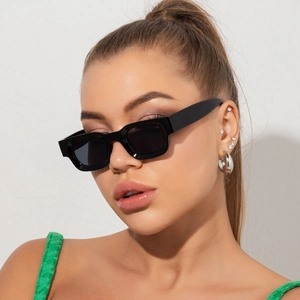 Square Sunglasses Y2K Futuristic Retro Fashion Eyewear UV400 Protection Resin Frame PC Lens For Women Men