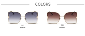 Comparaison de lunettes de soleil dégradées noires et brunes avec montures métalliques