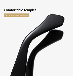 Detail view of comfortable black matte temples designed for anti-slip eyewear stability