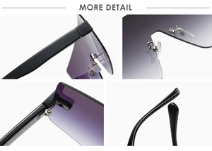 Detail view of purple gradient lenses with metal nose pads and reinforced hinges