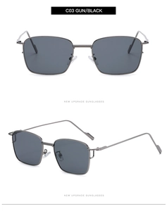 Detail showing the gunmetal frame and nose pads of these square vintage metal sunglasses