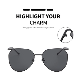 Detailed macro view of the sturdy metal hinge and black frame of these oval sunglasses