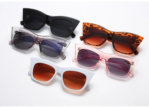 Multiple stylish oversized cat-eye sunglasses in diverse colors for outdoor fashion