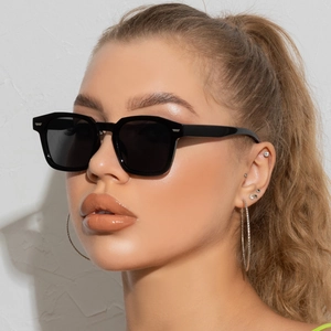 Fashion Polygon Sunglasses Plastic Frame PC Lens UV400 Protection Retro Square Eyewear For Women Men Outdoor Street Photography