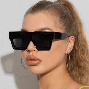 Oversized Square Sunglasses PC Plastic UV400 Protection Fashion Retro Outdoor Travel For Women Men