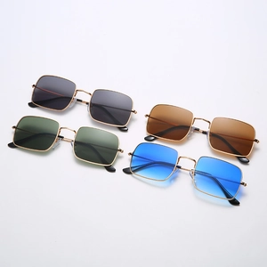Lunettes de soleil rétro à monture carrée pour hommes et femmes en quatre couleurs