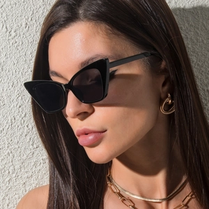 Cat Eye Sunglasses PC Material UV400 Protection Fashion Retro Small Frame Trendy Eyewear For Women