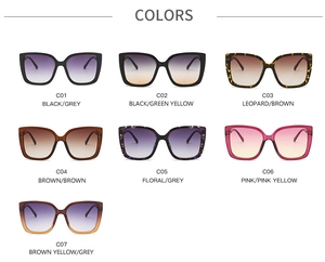 Guida dettagliata alle sette opzioni di colore per occhiali da sole cat eye oversize