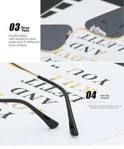 Détail des plaquettes de nez en silicone et des branches métalliques de ces lunettes
