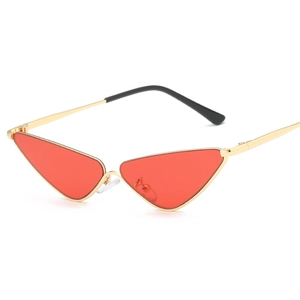 Lunettes De Soleil Oeil De Chat Triangle Mode Petit Cadre Métal Géométrique Verres Teintés UV400 Rétro
