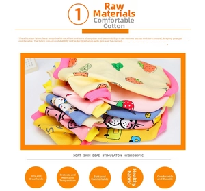 Detail of soft breathable cotton pet apparel with various cute cartoon strawberry prints