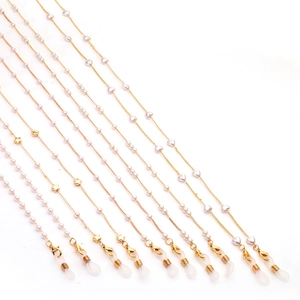 Fashion Glasses Chain Faux Artificial Pearl Metal Heart Star Anti Lost Lanyard For Women Sunglasses Eyewear Accessories