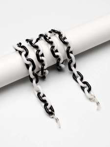 Brillen Kette Gurt Acryl Harz Rutschfest Anti Verlust Kontrastfarbe Dicke Gliederkette Sonnenbrillen Halter Retro Mode