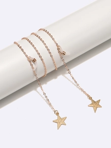 Metal Glasses Chain Anti-slip Eyewear Strap Copper Star Pendant Forever Letter Fashion Necklace For Sunglasses