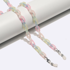 Thick Chunky Acrylic Glasses Chain Anti-Slip Resin Eyewear Lanyard Strap Fashion Retro Decorative Eyeglasses Holder Cable