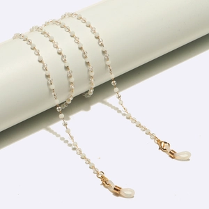 Eyeglass Chain Crystal Glass Beads Non-Slip Lanyard Mask Holder Metal Lobster Clasp Elegant Fashion Accessory For Women