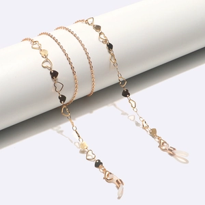 Herzform BrillenKette Kupfer Anti Rutsch Brillenband Gold Hohlglieder Dekorative Mode Brillenband Für Damen