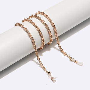 Catenella Occhiali Oro Lega Metallica Intrecciato Cordino Occhiali Supporto Cinturino Antiscivolo Per Occhiali Da Sole Accessorio Moda