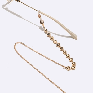 Glasses Chain Heart Charms Anti-Slip Copper Alloy Eyewear Strap Holder Fashion Jewelry For Women Golden