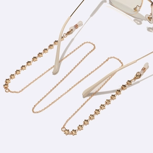 Eyeglasses Chain Copper Eyewear Lanyard Gold Star Pendants Non-Slip Eyeglass Cord Holder Fashion Accessories For Women