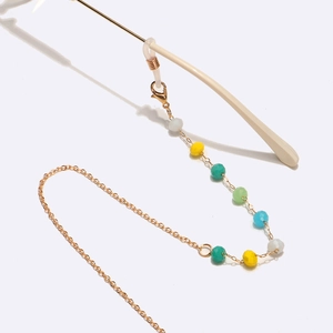 Colorful Beaded Glasses Chain Metal Anti Slip Eyewear Lanyard Strap For Sunglasses Handcrafted Fashion Accessory