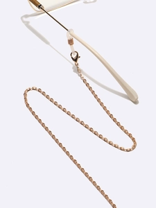 Chaîne de lunettes minimaliste en métal doré avec fermoirs et boucles en silicone