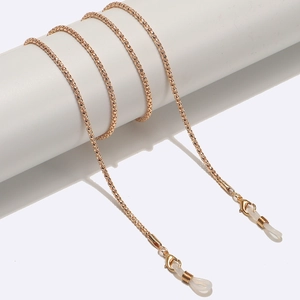 Metal Glasses Chain Anti Slip Eyeglass Strap Sunglasses Holder Lanyard With Silicone Loops Fashion Neck Cord