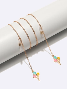 Anti-Slip Glasses Chain Metal Eyewear Strap With Colorful Balloon Pendants Golden Lanyard For Sunglasses Reading Glasses
