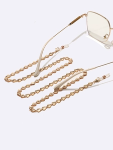 Heart Shaped Metal Glasses Chain Gold Non-slip Eyewear Holder Mask Lanyard Decorative Neck Strap For Women Fashion Accessory