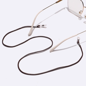 Coffee Brown Woven Wax Rope Eyeglasses Chain Non Slip Sunglasses Lanyard Neck Strap Holder For Outdoor Sports Daily