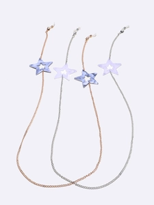 Glasses Chains Copper Metal Star Acrylic Marble Anti Slip Eyewear Straps Sunglasses Lanyard Holder For Women Fashion