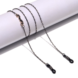 Schnurrbart Anhänger Brillenkette Metall Gliederkette Sonnenbrillen Halter Mit Silikon Schlaufen Antirutsch Halsband
